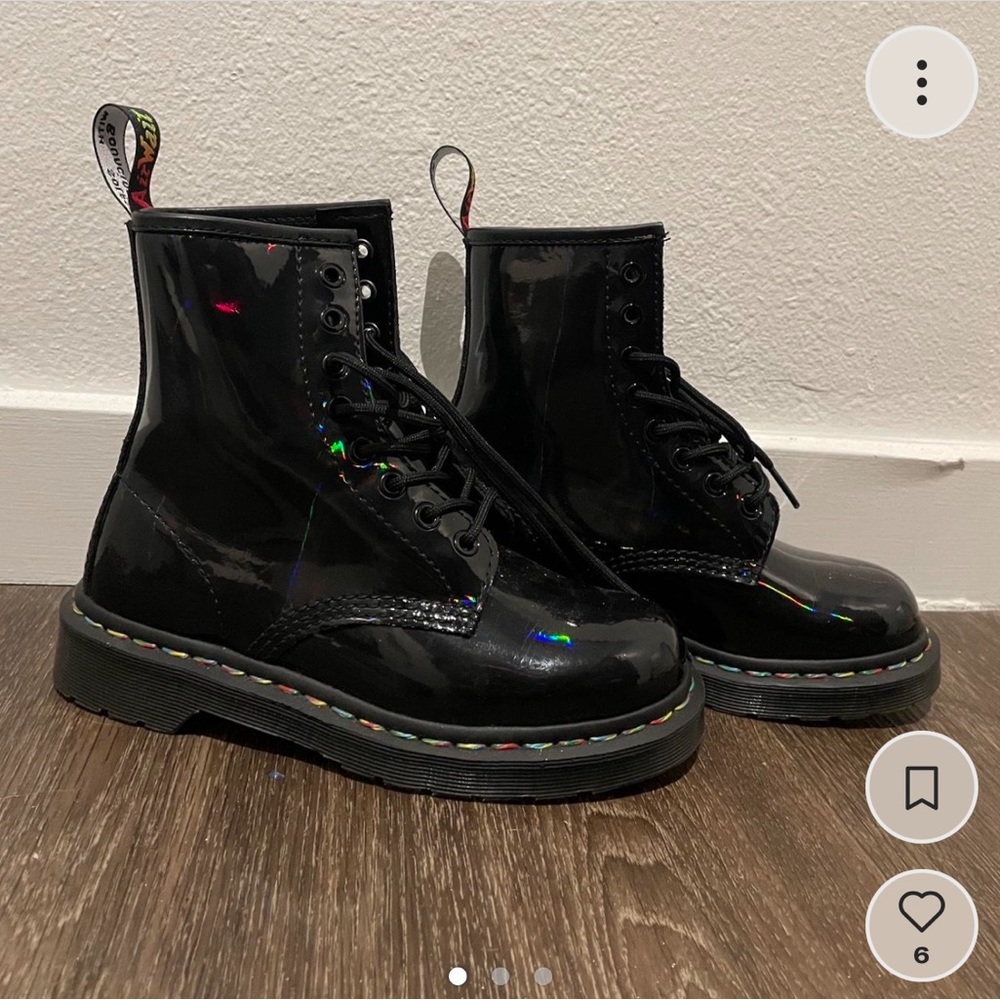rainbow patent dr martens size 5